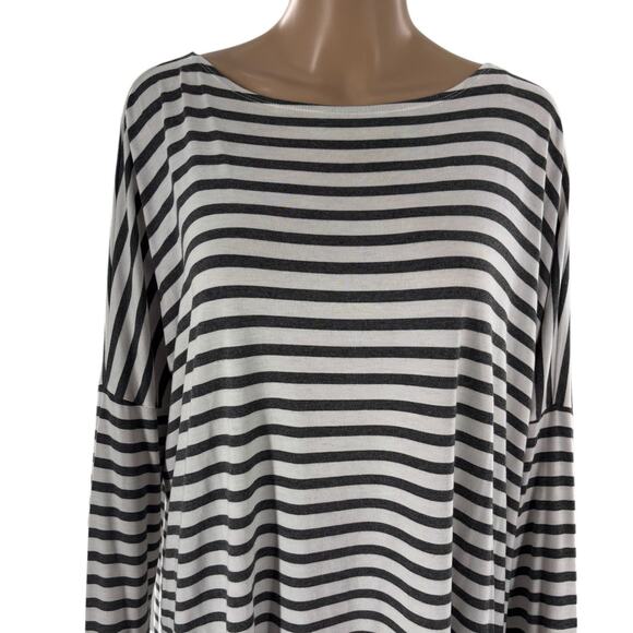 Hatch Maternity Gray Striped The Perfect Long Sleeve Boat Neck Tee - Picture 4 of 12